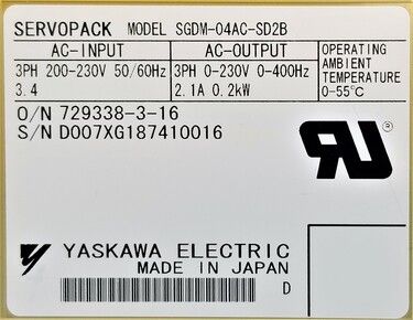 SGDM-04AC-SD2 | Yaskawa AC Drives